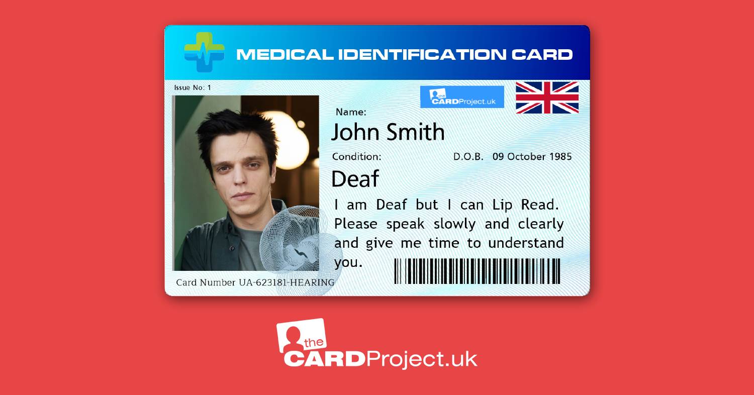 Deaf, Lip Reading, Premium Medical Awareness ID Photo Card 